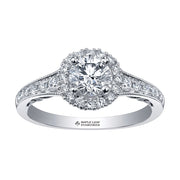 Tides of Love Canadian Diamond Halo Engagement Ring
