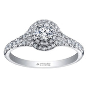 Modern Halo Canadian Diamond Engagement Ring