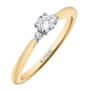 Round Canadian Diamond Solitaire with Accents