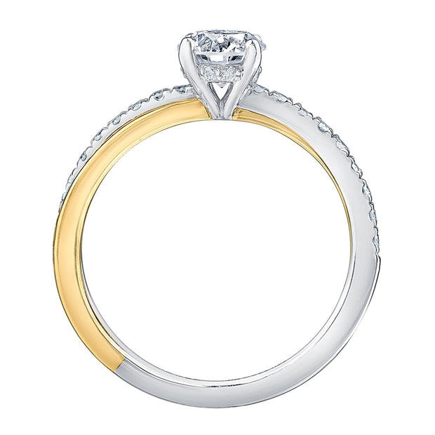 Two Tone Canadian Diamond Engagement Ring