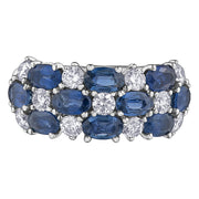 Checkerboard Sapphire and Canadian Diamond Ring