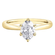 Canadian Oval Diamond Six-Claw Engagement Ring