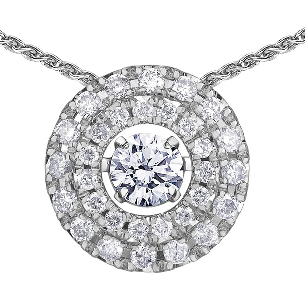 Round Diamond Pulse Pendant