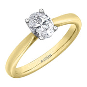 Oval Canadian Diamond Solitaire Ring