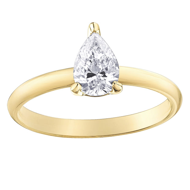 Timeless Pear Shaped Canadian Diamond Ring