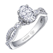 Spring Lily Oval Cut Canadian Diamond Engagement Ring