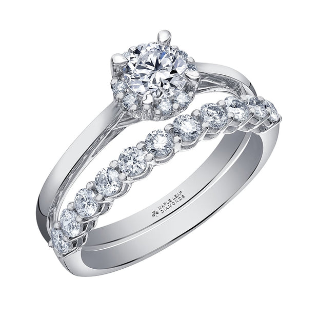 Round Canadian Diamond Ring with Vintage Halo
