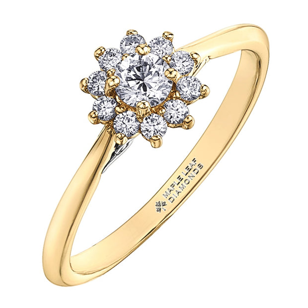 Flower Inspired Canadian Diamond Ring