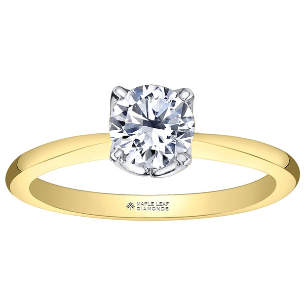 Canadian Round Diamond Solitaire Ring With Stunning Hidden Detailing