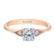 Rose Gold Canadian Diamond Vintage-Inspired Ring