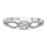 Accented Round Cut Diamond Ring