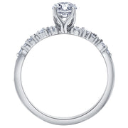 Canadian Round Diamond Ring With Accented Band