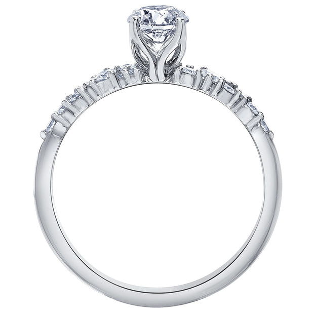 Canadian Round Diamond Ring With Accented Band