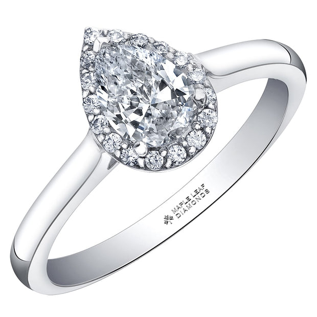 Pear-Shaped Canadian Diamond Engagement Ring