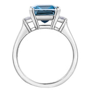London Blue Topaz Ring with Canadian Diamond Accents