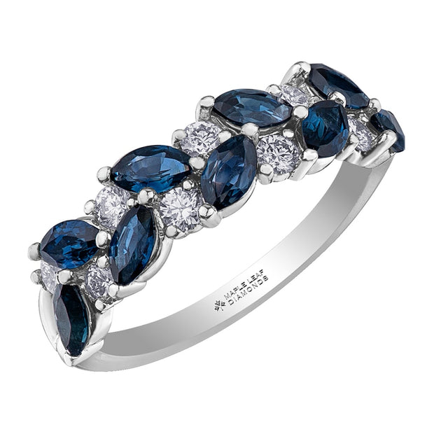 Sapphire and Canadian Diamond Ring