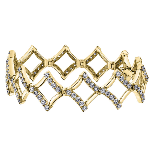 Diamond Fancy Link Bracelet