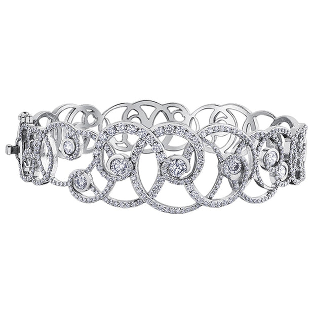 Canadian Diamond Swirl Bangle Bracelet