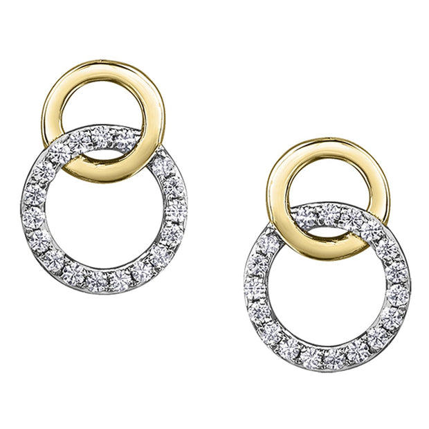 Boucles d'oreilles en or et diamants