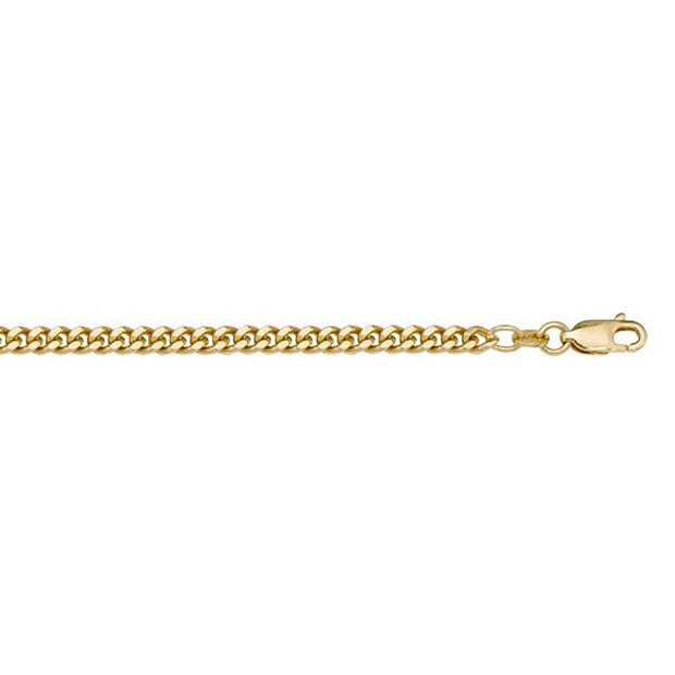 Solid Yellow Gold Curb Link Chain