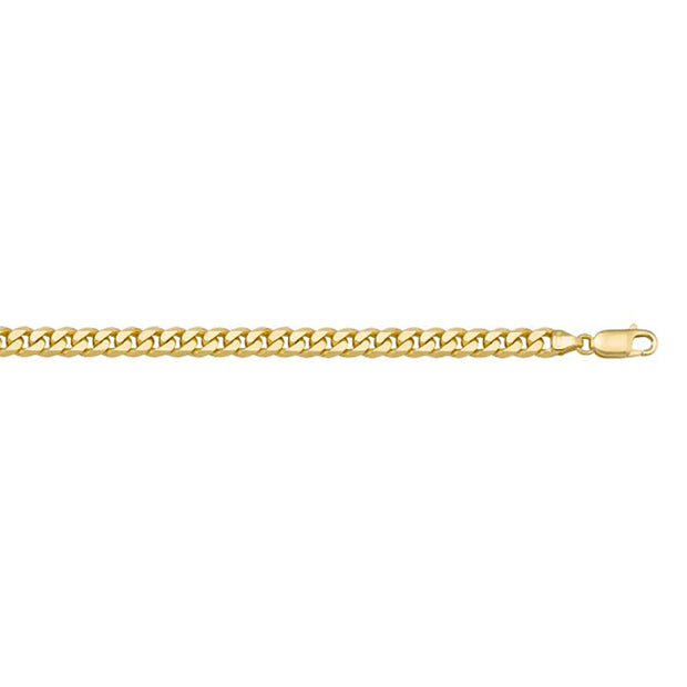 Solid Gold Flat Beveled Link Chain