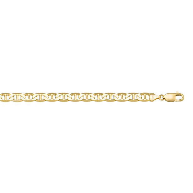 Solid Yellow Gold Flat Anchor Link Chain