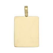 Engravable Gold Tag Pendant