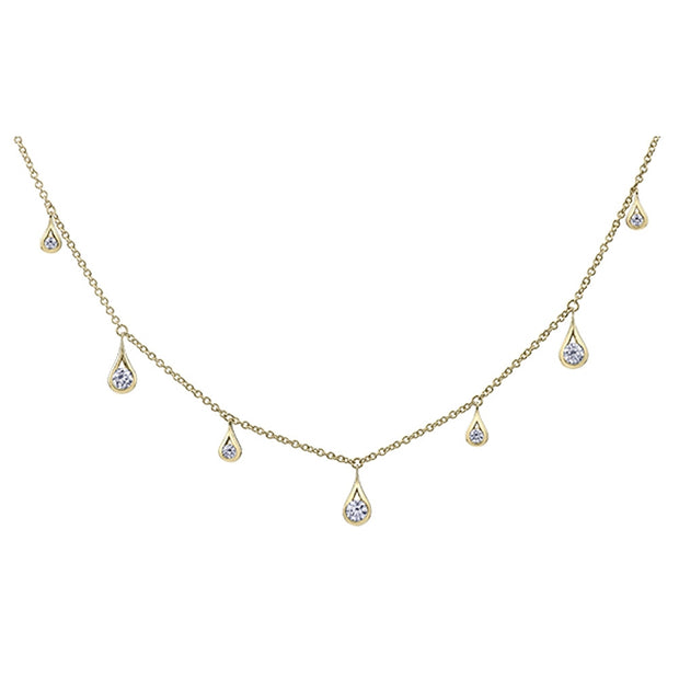 Canadian Diamond Drop Style Necklace