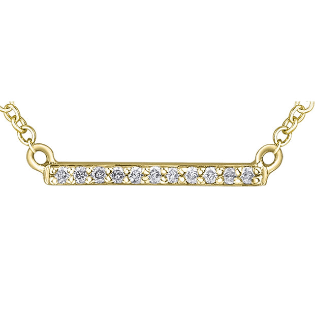 Diamond and Gold Bar Pendant