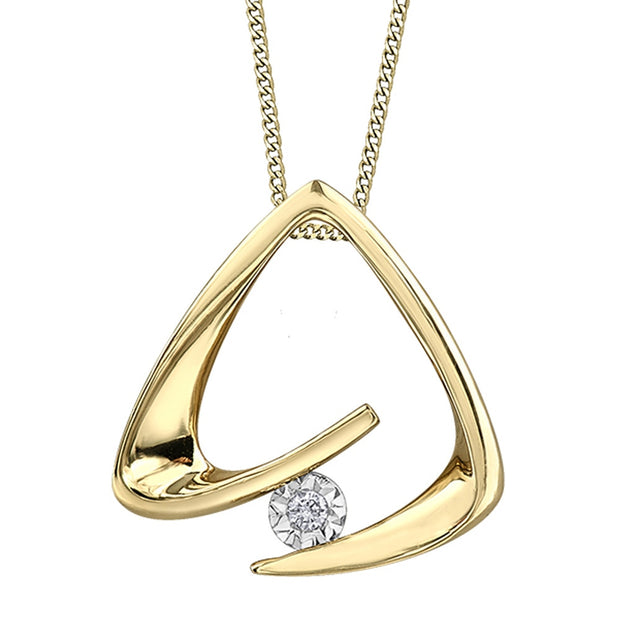 Diamond and Yellow Gold Tension Set Necklace