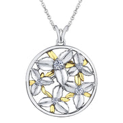 Canadian Ontario Trillium Garden Diamond Pendant
