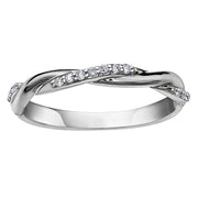 Diamond Twist Wedding Band