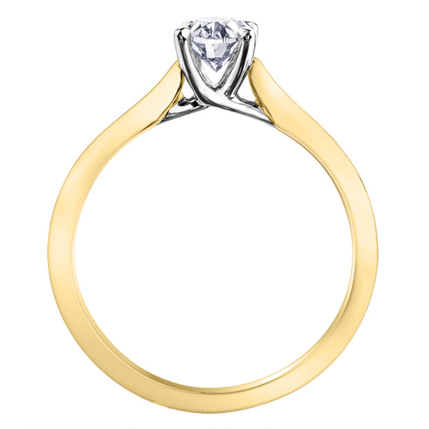 Canadian Oval Diamond Solitaire Ring