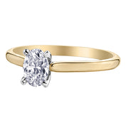 Canadian Oval Diamond Solitaire Ring