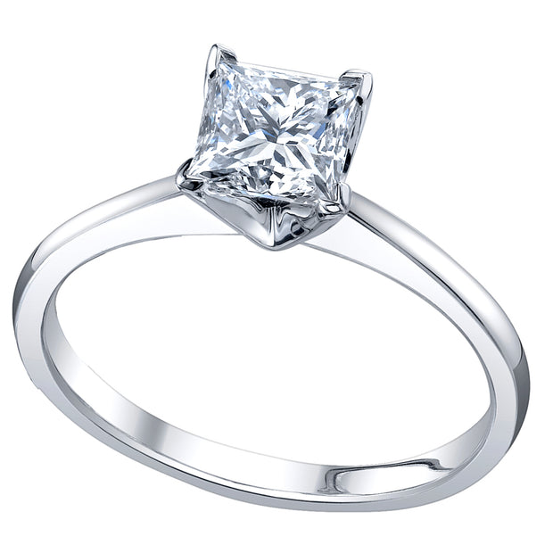 Canadian Princess Cut Solitaire Diamond Ring