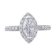 Canadian Marquise Diamond Halo Ring