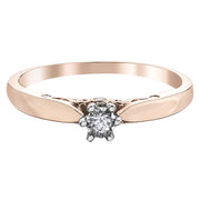 Six Prong Diamond Ring with Filigree Undergallery