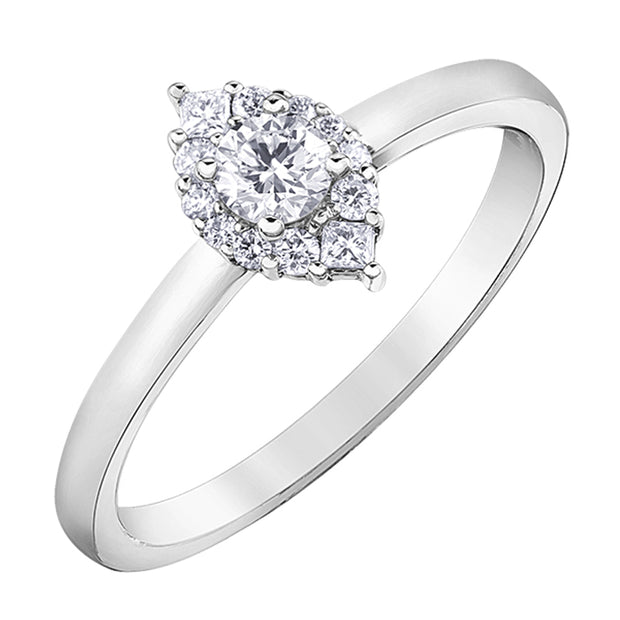 Canadian Cluster Style Marquise Diamond Ring