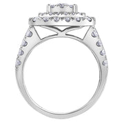 Triple Halo Diamond Ring