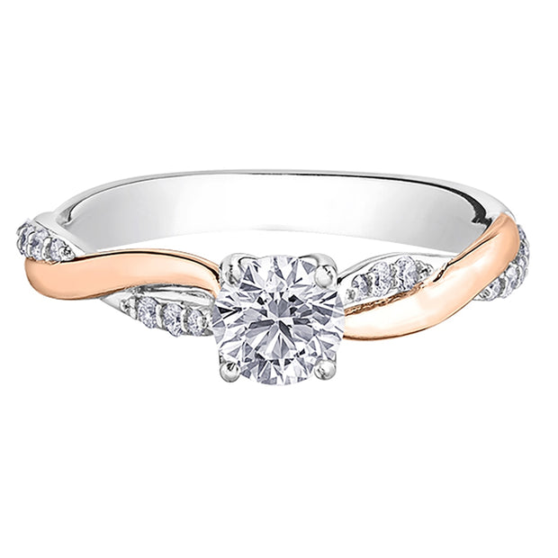Accented Canadian Twist Diamond Ring