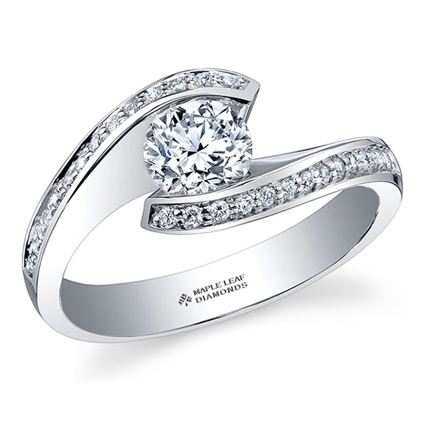 Canadian Curve Bypass Diamond Ring