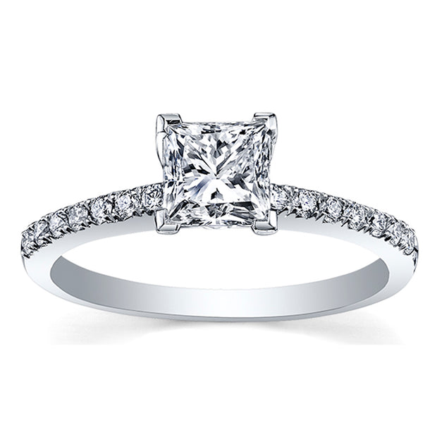 Canadian Accented Princess Diamond Ring