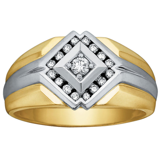 Men's Wide Diamond Ring